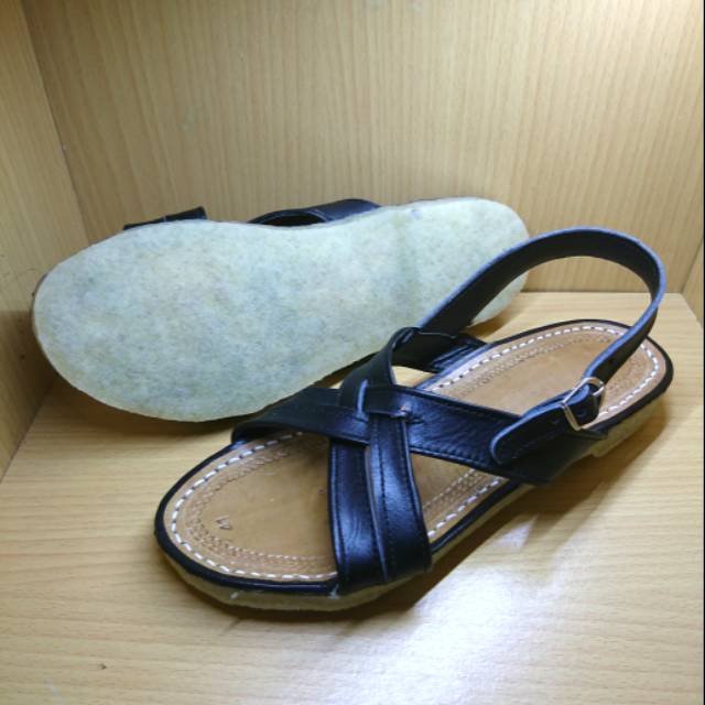 Sandal terumpah tarumpah wanita kulit asli murah terbaru