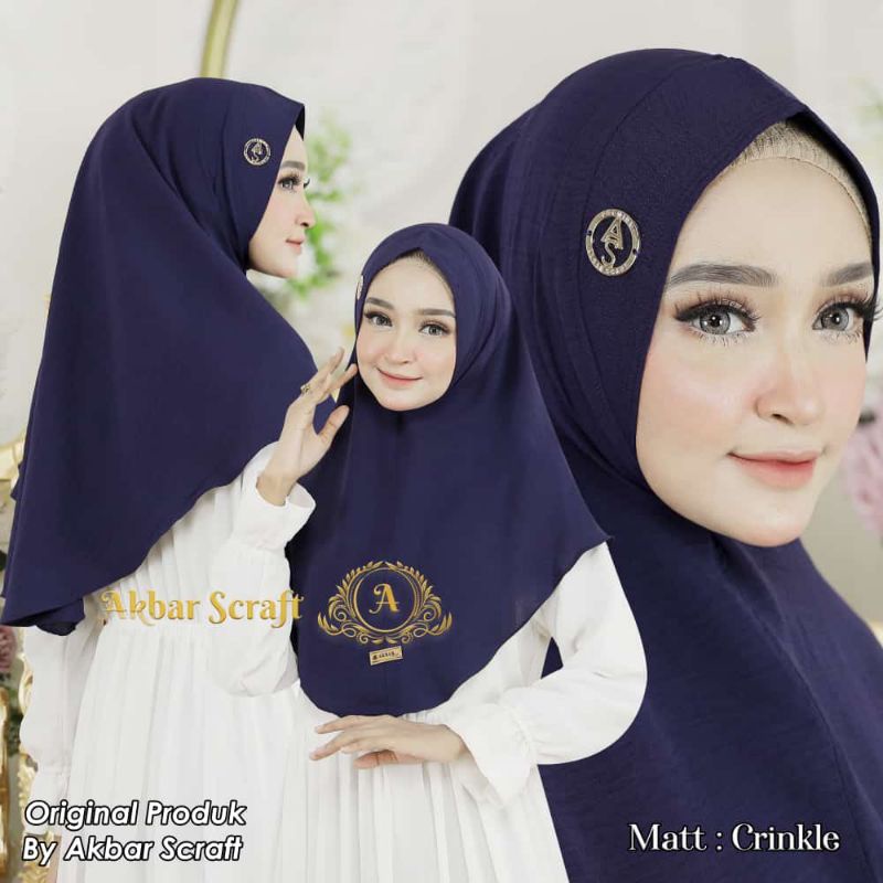 Jilbab Khimar Oval Mini Plat Bulat AS Ori Akbar Scraft
