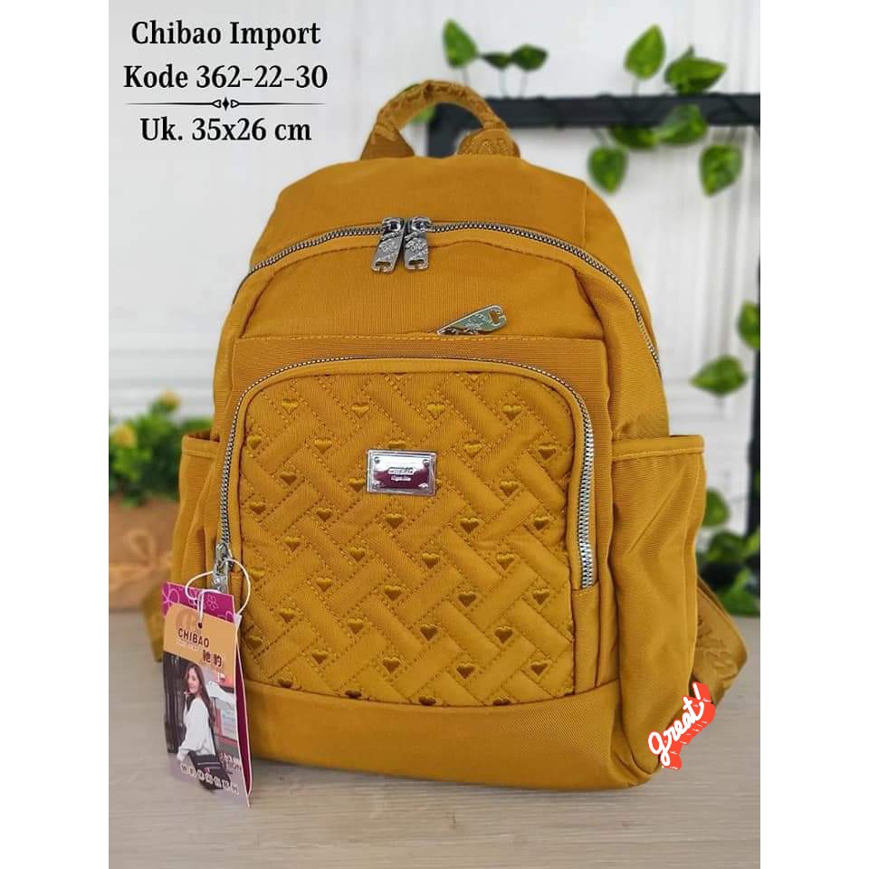 Tas Ransel Wanita Tas Ransel Chibao 362-22 Bahan Kanvas. CRanelhibao Ransel Import Chibao Ori Tas Wanita Tas Ransel Wanita Terbaru Bisa bayar ditempat.!!