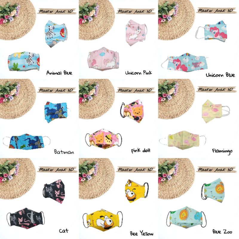 MASKER ANAK | MASKER ANAK 3D | MASKER ANAK 3PLY | MASKER ANAK MODEL KOREA | MASKER ANAK BAHAN