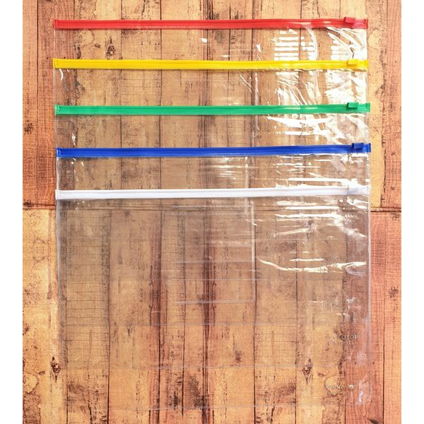 

Zipper Bag A4 Plastik Transparan Kantung Map Dokumen Bening DBZ