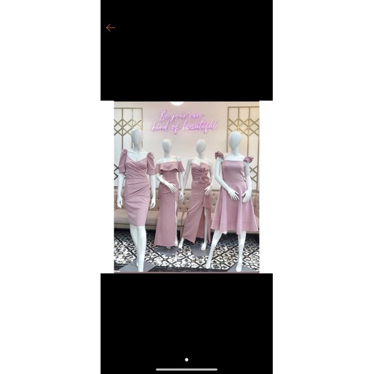 Dress Sabrina panjang/Dress pesta