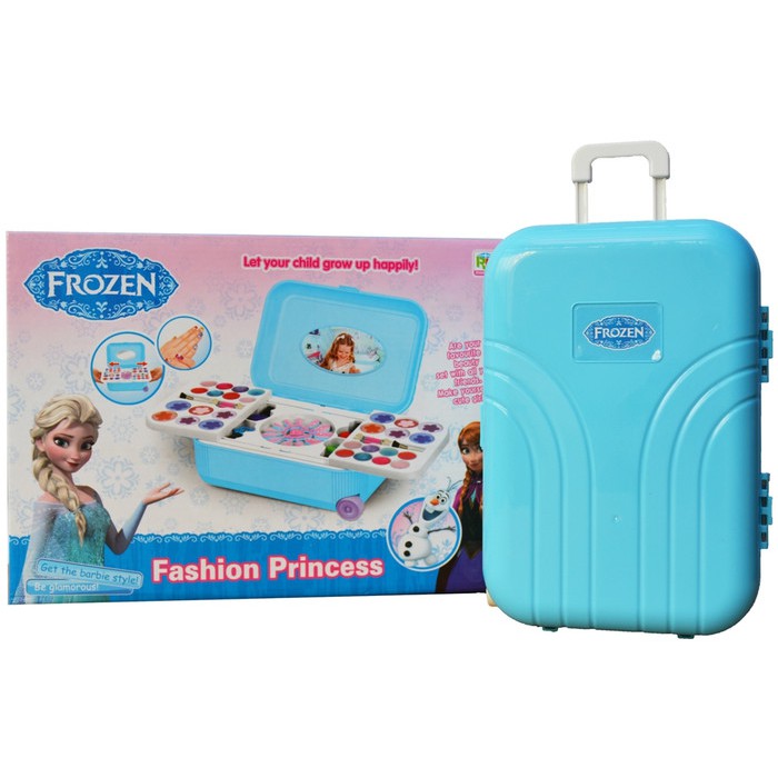 FASHION AND NAIL ART FROZENN KOPER - MAINAN ANAK ALAT MAKE UP trolley Salon