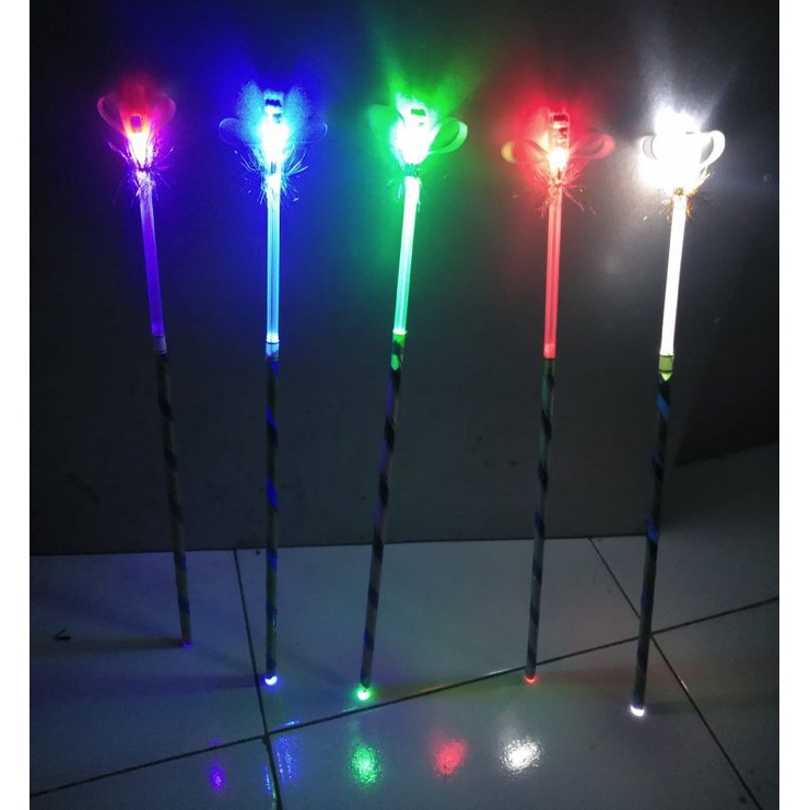 Tongkat led warna warni tombol on off / tongkat lampu / tongkat