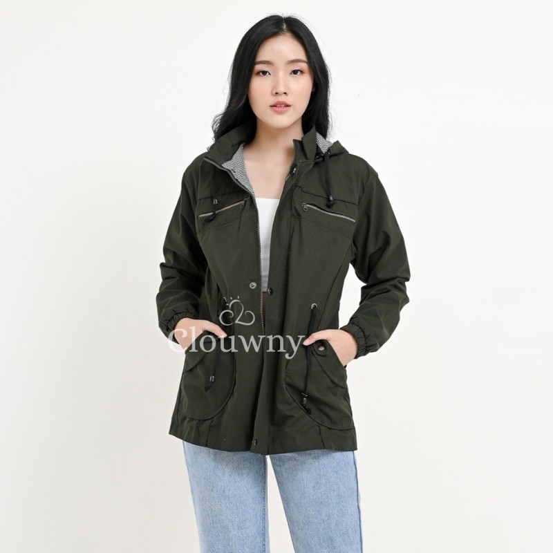 CLOUWNY - Denis Jacket Premium Canvas Twill Jaket Unisex Premium Canvas Outer-Army-L