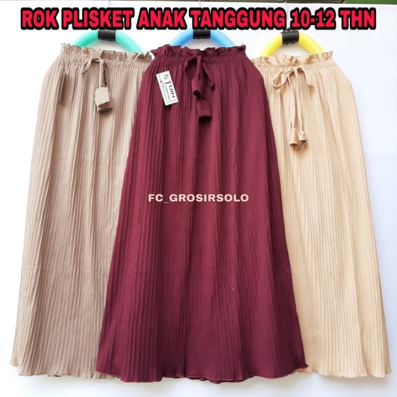 ROK PLISKET ANAK USIA 10-12 TAHUN