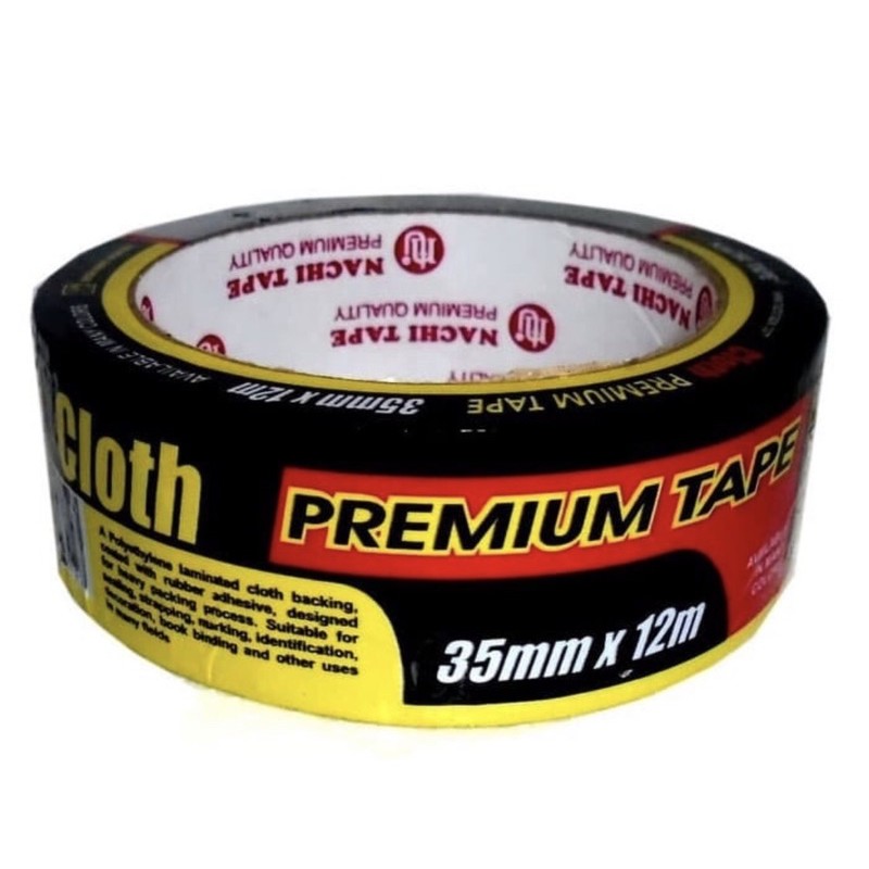

LAKBAN KAIN HITAM 35mm x 12m NACHI CLOTH TAPE 35 MM X 12 METER