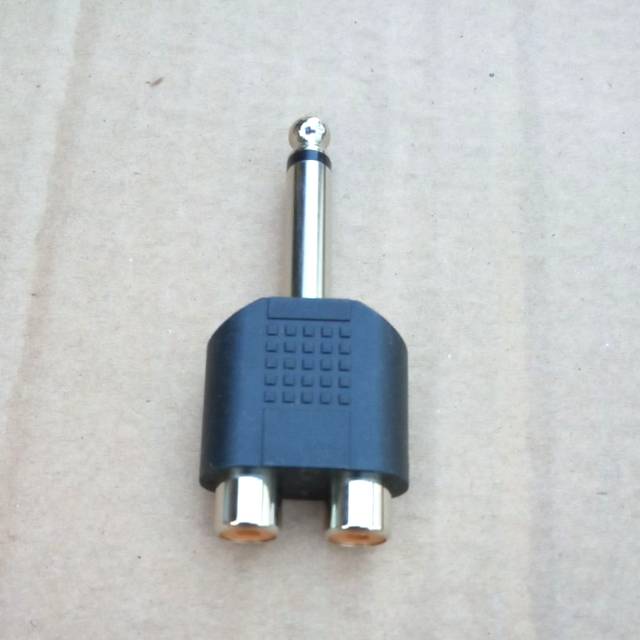 Sambungan 2 Cover RCA to 1 jack Akai Mono