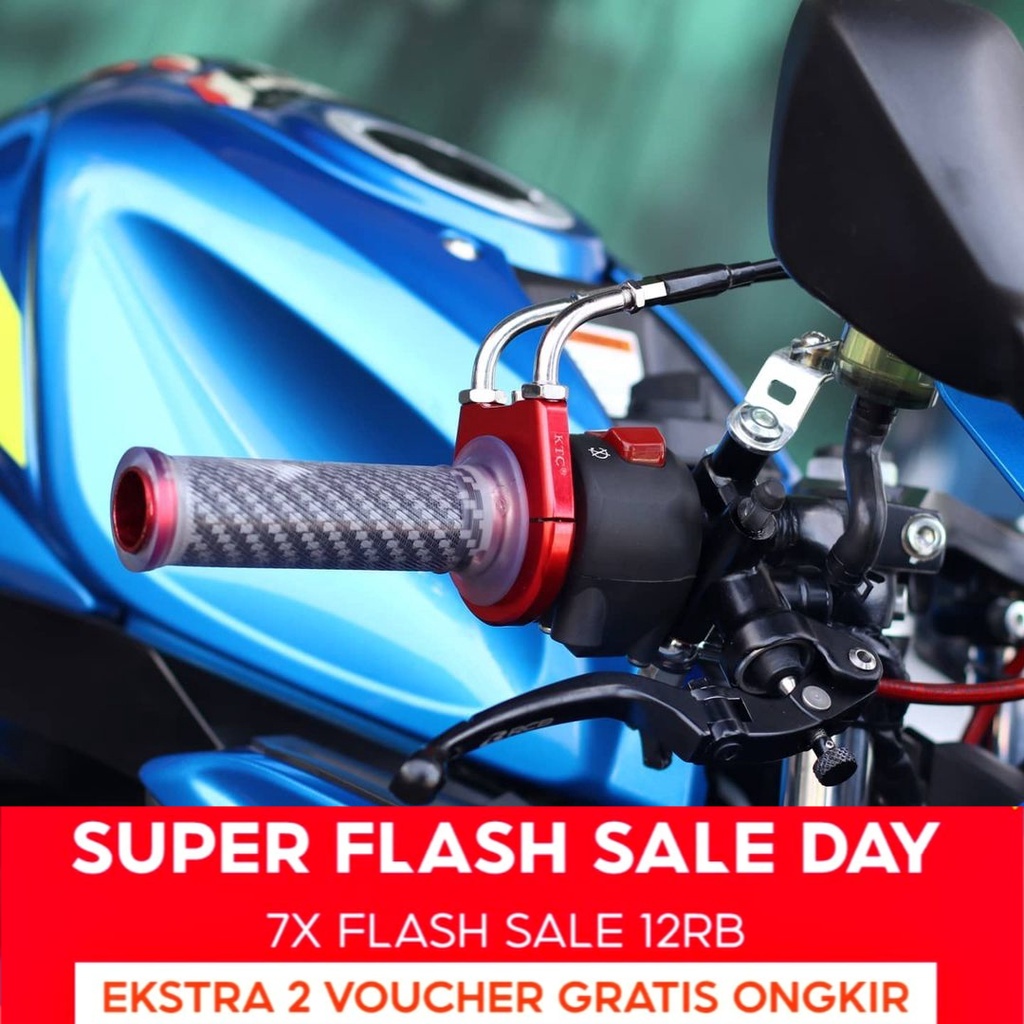 SALE  Paket Gas Spontan KTC Kytaco CNC 2 Kabel Gas Saklar Starter SE-02    vario spacy  nmax aerox l