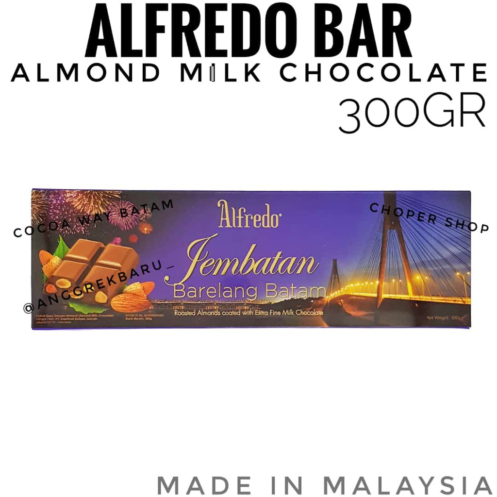 

Alfredo Almond Choco Jembatan Barelang 300gr