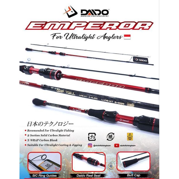 Joran ultralight Daido Emperor free packing pipa PVC