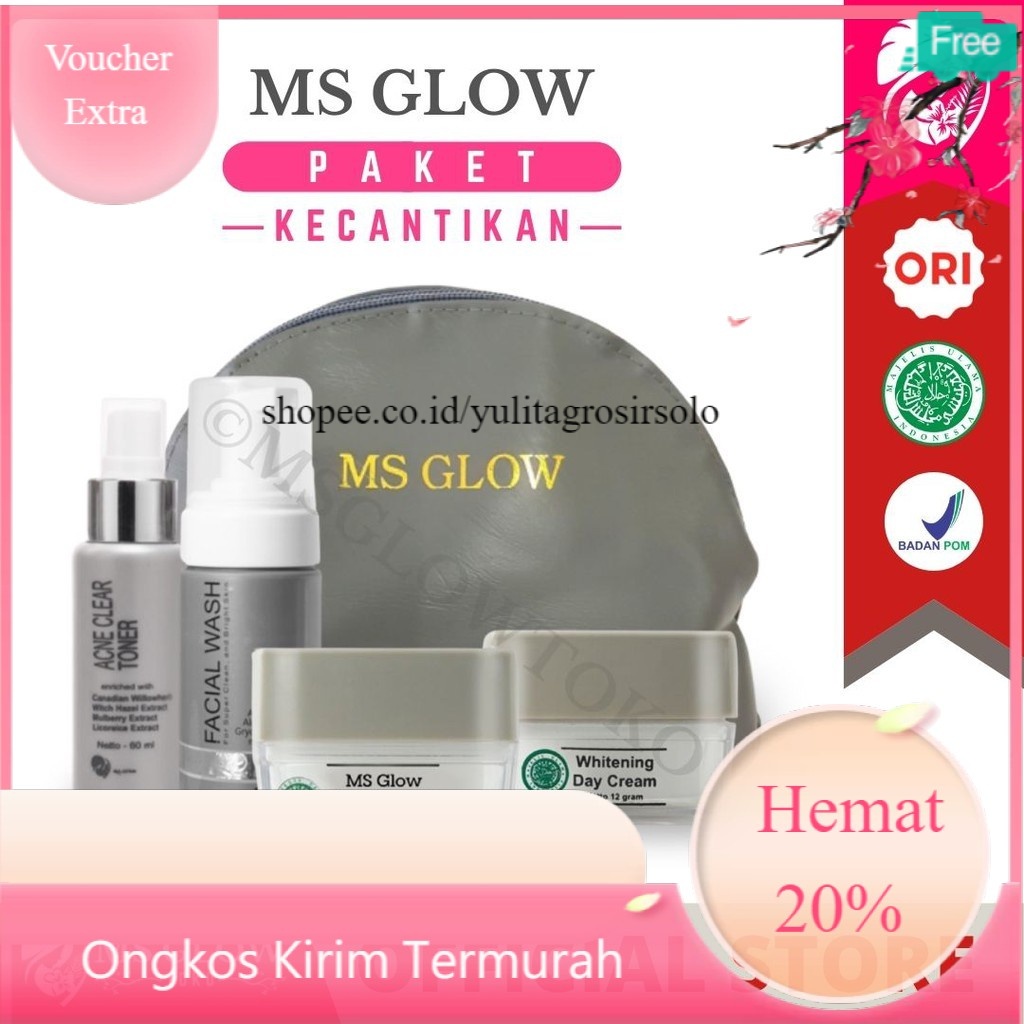 ORIGINAL ORIGINAL Paket Lengkap Ms Glow Whitening Series Acne Series Ultimate Series Luminous Series