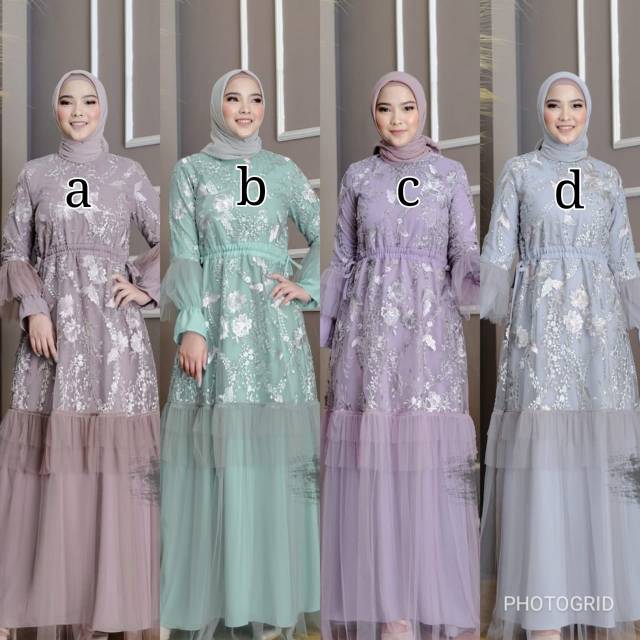 GAMIS PESTA SIMPLE ELEGAN SHIMA BY QUEENALABELS