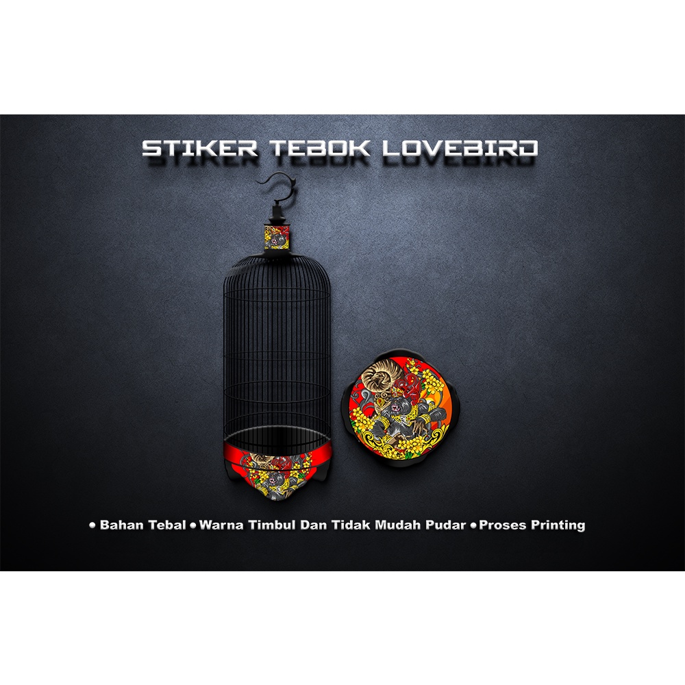 STIKER TEBOK LOVEBIRD MURAH KINGKONG