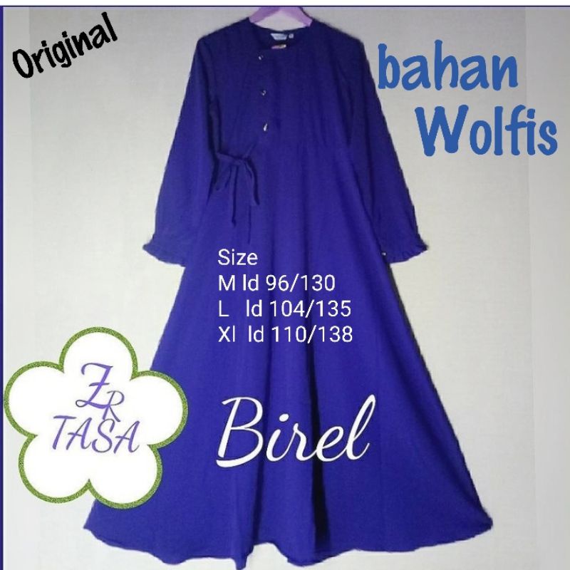 Gamis MUTIARAHIJAB GAMIS ZAHRANI Wolfis TASA ( manset kriwil ) M,L,XL. (B5C0) Katun Toyobo Gamis Hit