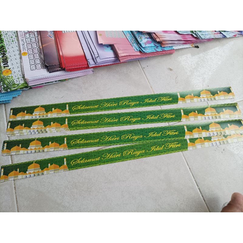 

Pita Parcel lebaran harga per 10 lembar 3,5cm/Pita Lebaran /Pita selamat idul fitri 10pcs 3,5cm