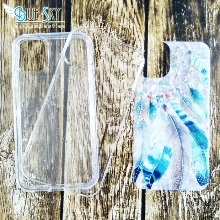 CASING PREMIUM SOFTCASE HARDCASE ANTICRACK BENING MOTIF BLUE IPHONE 11