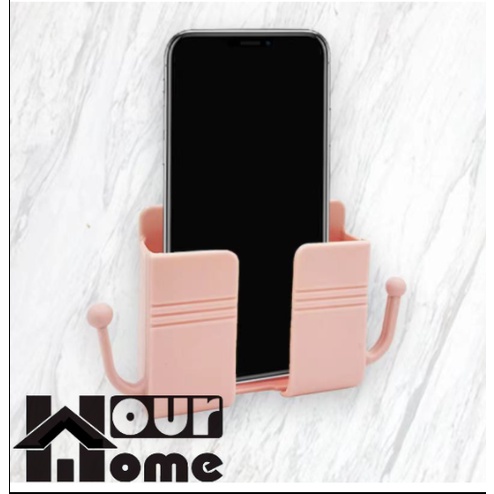 Hanger Holder HP Dinding Holder Charger Tembok Tempat Handphone Remote Multifungsi