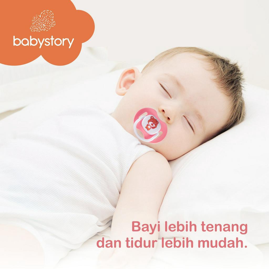 Empeng Dot Bayi Dengan Tutup dan Klip Rantai Penjepit Baby Pacifier empeng bayi