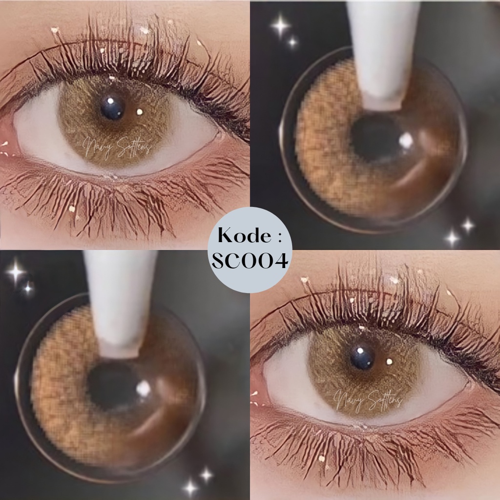 SC004/Softlens Brown/ Softlens Natural/Softlens Korea/Softlens Coklat/Paket softlens free Case + air 60ml