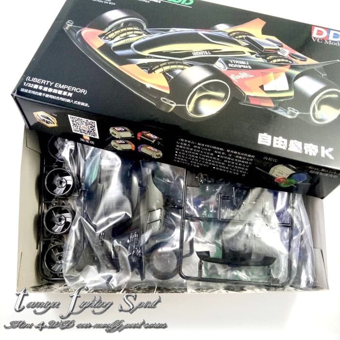 nw. Tamiya DD Liberty Emperor Black Mini 4WD Super 1 Chassis VC201631