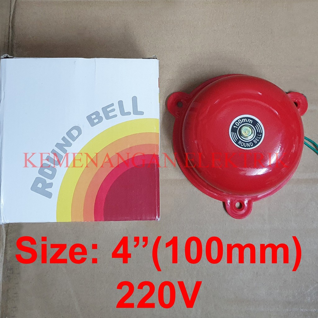 EWIG ROUND BELL / BEL KRING / ALARM 4&quot; 100MM / BEL SEKOLAH PABRIK 4 INCH 100 MM / ROUNDBELL 4INCH