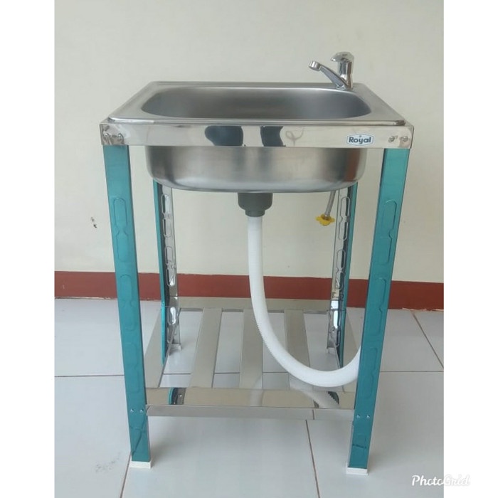 T.Lillie - Wastafel Kitchen Sink Portable Royal Lengkap Kran Wastafel