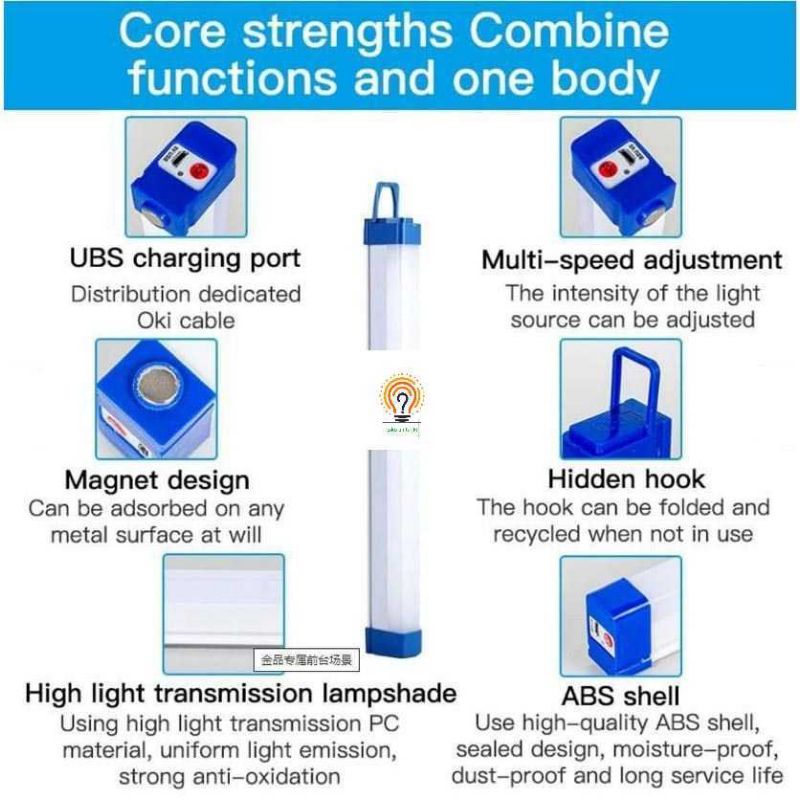 Lampu Emergency Lampu Neon T7 Panjang USB Bohlam Outdoor DC 5Volt