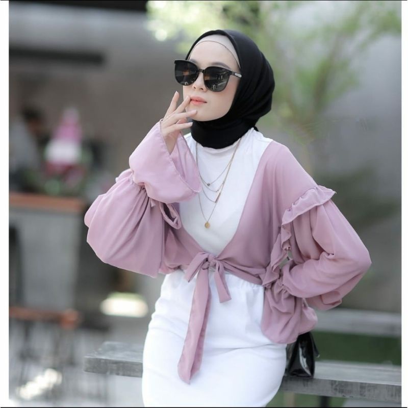 Outer sifon cewek ootd cantik ( outer sifon tiara )