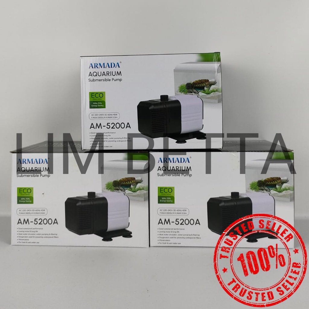 POMPA AQUARIUM ARMADA AM-5200 A / POWER HEAD 5200 LOW WATT TERMURAH