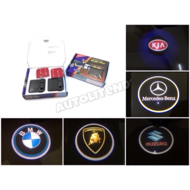 LAMPU LOGO LED PINTU MOBIL WIRELESS TANPA KABEL