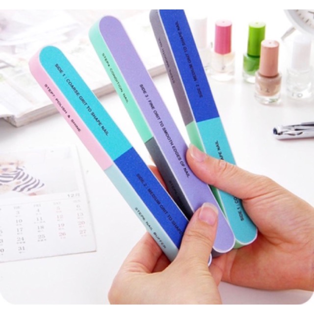 Buffer 7 sisi manicure / buffer 7 step pengilap kuku kikir asah kuku nail shinner shiner glass file