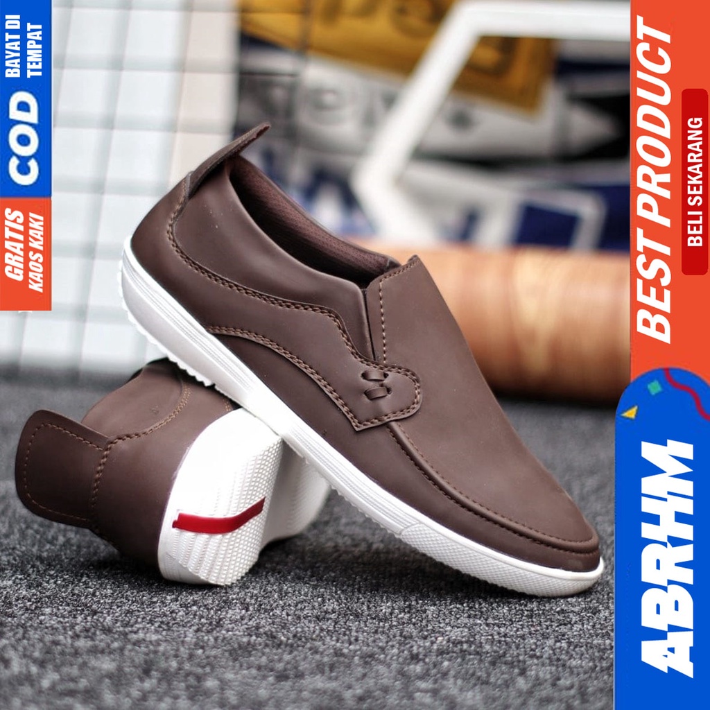 Abrhm Drosan - Sepatu Slip On Pria Casual