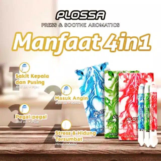 Plossa Minyak Angin Aromatherapy Inhaler 4in1