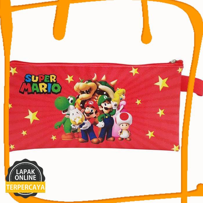 New Arrival Mini Case Super Mario Tempat Pensil Stationary Pencil Case Karakter Jaminan Mutu