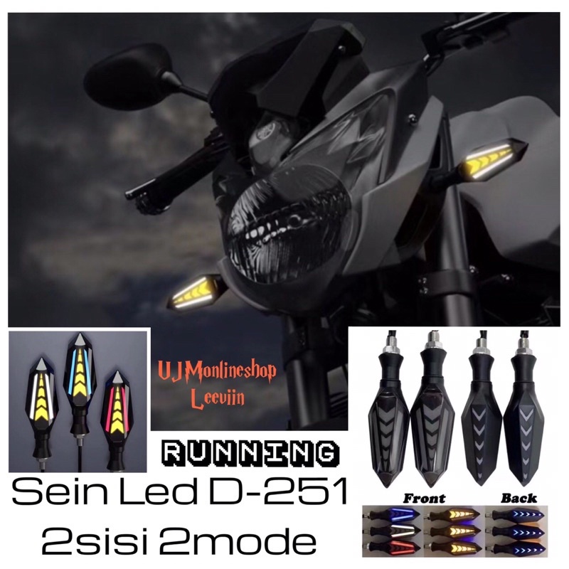 Sein Running Lampu Sen Running LED 2 Sisi 2 Mode Universal Semua Motor Bisa KING DIAMOND89