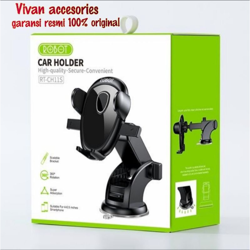 Robot RT-CH11S Car Holder Suction Cup &amp; Spiring Lock Washable