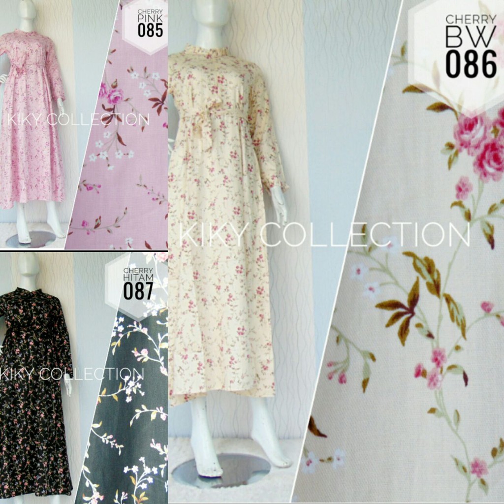 GAMIS KATUN JEPANG ORI TOKAI, KIKYCOLLECTION BY rumahGamisArza, cherry series S, M, L