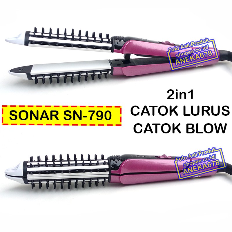 SONAR SN-790 2in1 ALAT CATOK CATOKAN RAMBUT SN790 LURUS BLOW CURLY KERITING 2 in 1