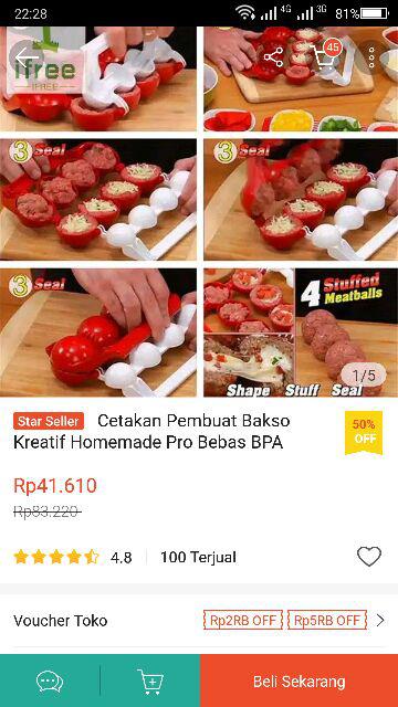 Cetakan Pembuat Bakso Kreatif Homemade Pro Bebas Bpa