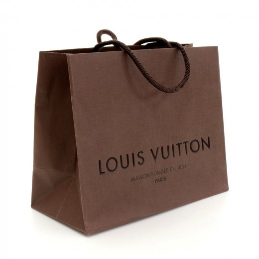 louis vuitton brown paper bag