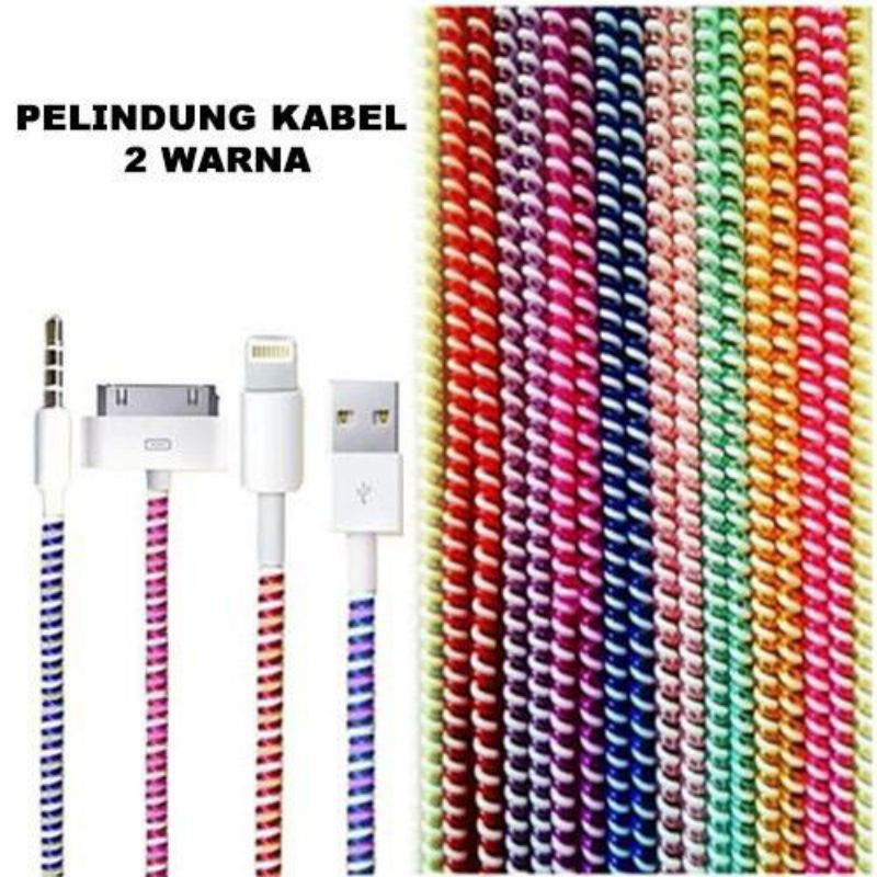 [3PCS] Pelindung Kabel 2 Warna / Cord Protector Spiral 2 Tone