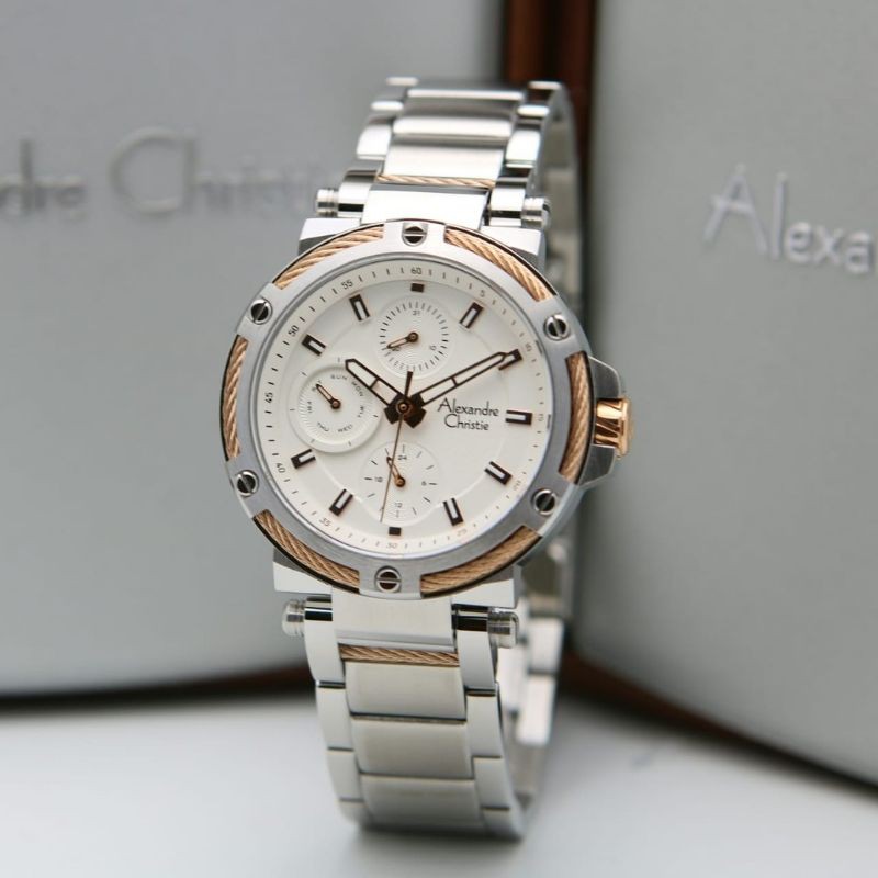 Jam Tangan Alexandre Christie AC 6561 BF Rantai Wanita / Cewek Original
