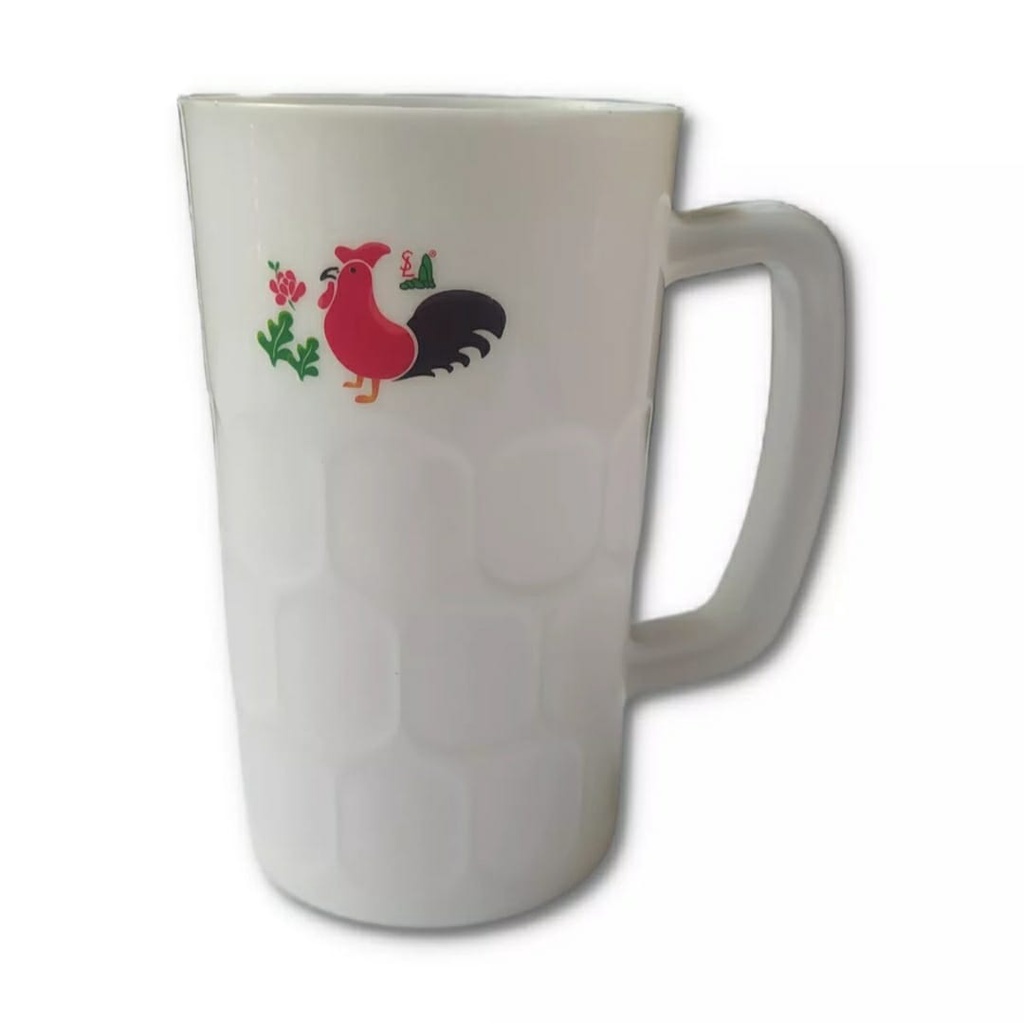 Gelas Jumbo Plastik Gagang Ayam Jago / Mug / Cangkir