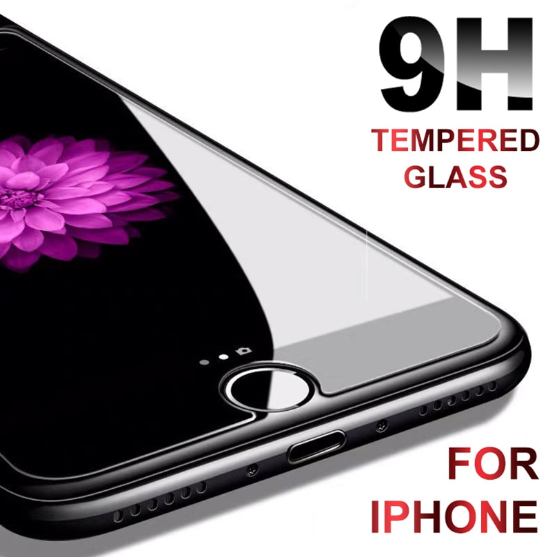 Pelindung Layar Tempered Glass 9h Untuk Iphone 12 7 8 6 S 6s Plus X Xr Xs Max 11 Pro Max 12 Mini