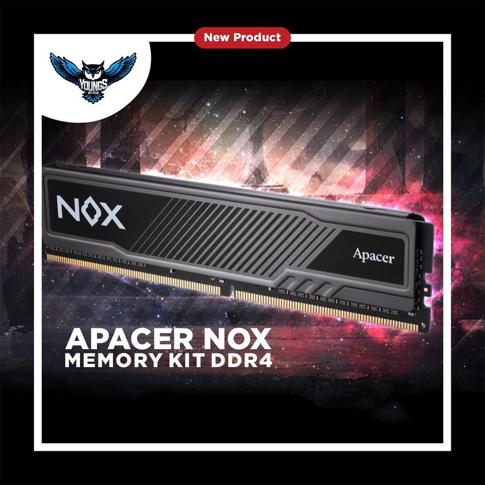 RAM APACER NOX 16GB KIT 3200 (2x8GB) Gaming Memory Black DDR4 3200Mhz