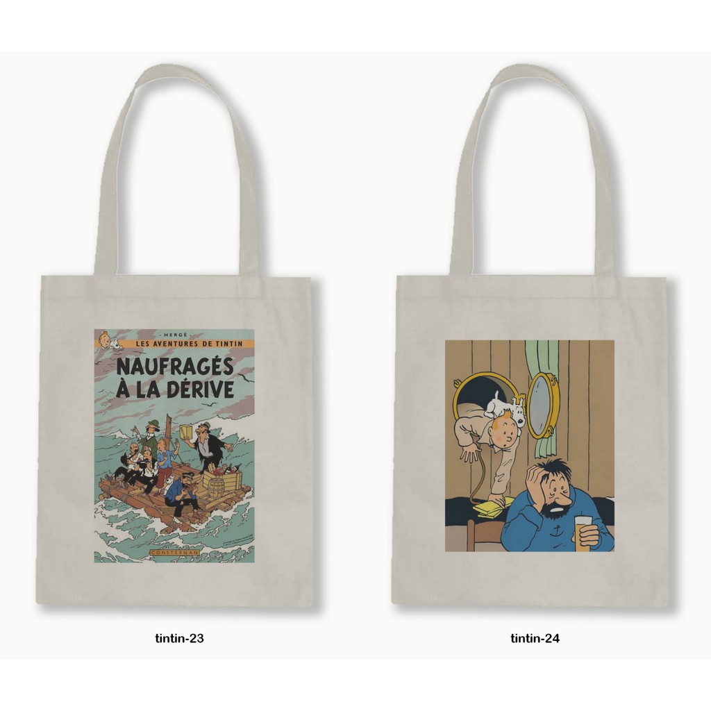 TOTE BAG BLACU 30X40 - TINTIN series.03