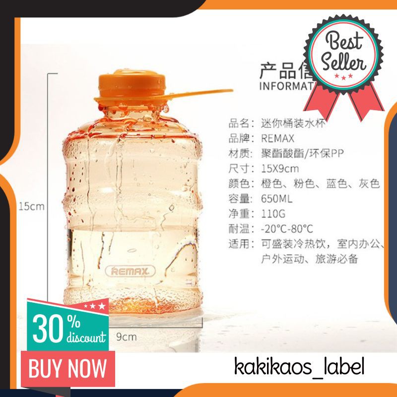 Botol Minum Bentuk Mini Botol Galon Kecil Unik Water MemoBottle 650ML