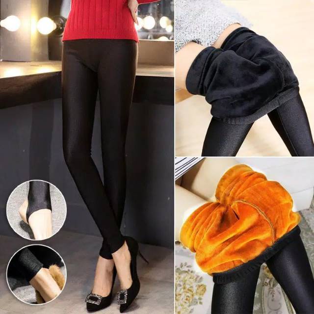 Winter Fleece Thermal Legging 3XL 4XL 5XL Extra Warm Celana Panjang Musim Dingin Dalam Bulu