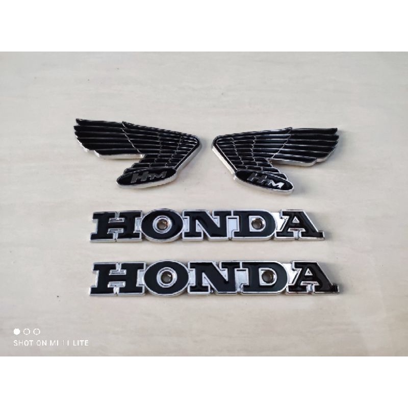 Emblem logo tangki tengki cb100 cb 100 glatik s90z import taiwan hitam detail original